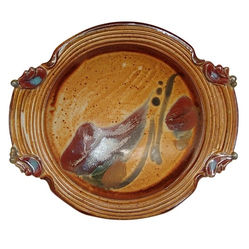 Click to view detail for #221125 Platter with Handles 13.5x11.5 $49.50